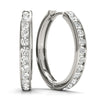 Round Diamond Hoop Earrings