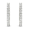 Round Diamond Hoop Earrings