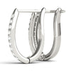 Round Double Pavé Diamond Hoop Earrings