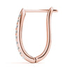 Round Double Pavé Diamond Hoop Earrings