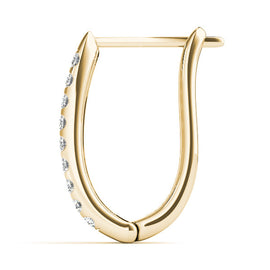 Round Double Pavé Diamond Hoop Earrings