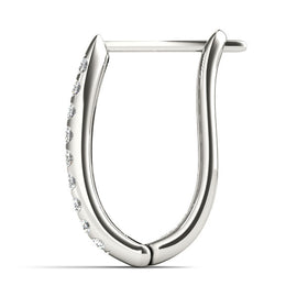 Round Double Pavé Diamond Hoop Earrings