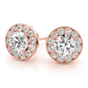 Round Halo Diamond Earrings