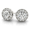 Round Halo Diamond Earrings