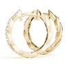 Twisted Pavé Diamond Hoop Earrings