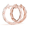 Twisted Pavé Diamond Hoop Earrings