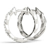 Twisted Pavé Diamond Hoop Earrings