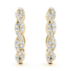 Twisted Pavé Diamond Hoop Earrings