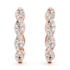 Twisted Pavé Diamond Hoop Earrings