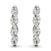 Twisted Pavé Diamond Hoop Earrings