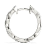 Twisted Pavé Diamond Hoop Earrings