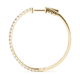 Half Eternity Pavé Diamond Hoop Earrings