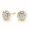 Floral Cluster Diamond Stud Earrings