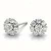 Floral Cluster Diamond Stud Earrings