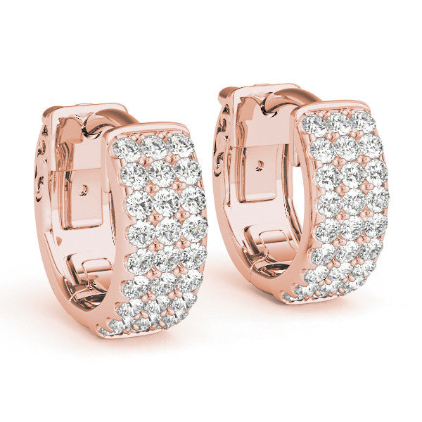 Huggie Pavé Diamond Hoop Earrings