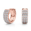 Huggie Pavé Diamond Hoop Earrings