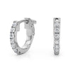 Round Seven Stone Diamond Huggie Earrings