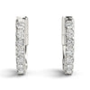 Round Seven Stone Diamond Huggie Earrings