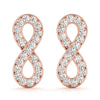 Infinity Pavé Diamond Stud Earrings