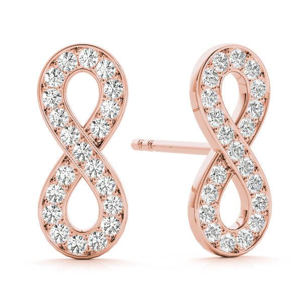 Infinity Pavé Diamond Stud Earrings