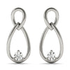 Tear Drop Round Diamond Earrings