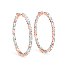 Pavé Hoop Diamond Earrings