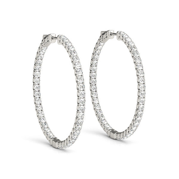 Pavé Hoop Diamond Earrings