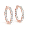 Round Diamond Hoop Earrings