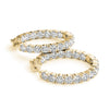 Round Diamond Hoop Earrings