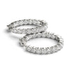 Round Diamond Hoop Earrings