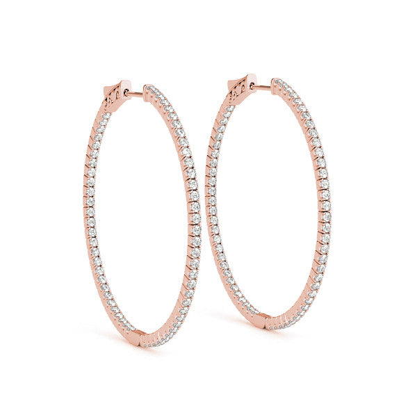 Pavé Diamond Hoop Earrings