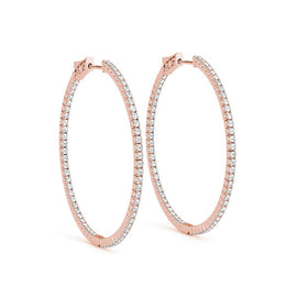 Pavé Diamond Hoop Earrings