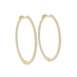 Pavé Diamond Hoop Earrings