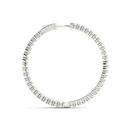 Round Diamond Pavé Hoop Earrings