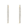 Round Diamond Pavé Hoop Earrings