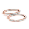 Round Diamond Pavé Hoop Earrings