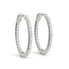 Round Diamond Pavé Hoop Earrings