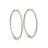 Round Diamond Hoop Earrings