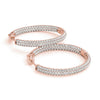 Diamond Pavé Hoop Earrings Rose Gold 2.67CT