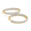 Diamond Pavé Hoop Earrings Yellow Gold 2.67CT