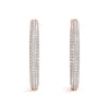 Diamond Pavé Hoop Earrings Rose Gold 2.67CT