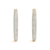 Diamond Pavé Hoop Earrings Yellow Gold 2.67CT