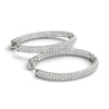 Diamond Pavé Eternity Hoop Earrings 1CT