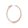 Diamond Pavé Eternity Hoop Earrings Rose Gold 1CT