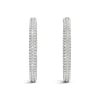 Diamond Pavé Eternity Hoop Earrings 1CT