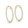 Round Diamond Hoop Earrings