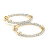 Round Diamond Hoop Earrings