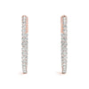 Round Diamond Hoop Earrings