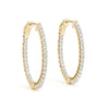 Round Diamond Hoop Earrings