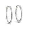 Round Diamond Hoop Earrings